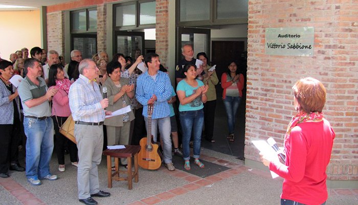 El salón de la Mariápolis ahora se llama «Auditorio Vittorio Sabbione»