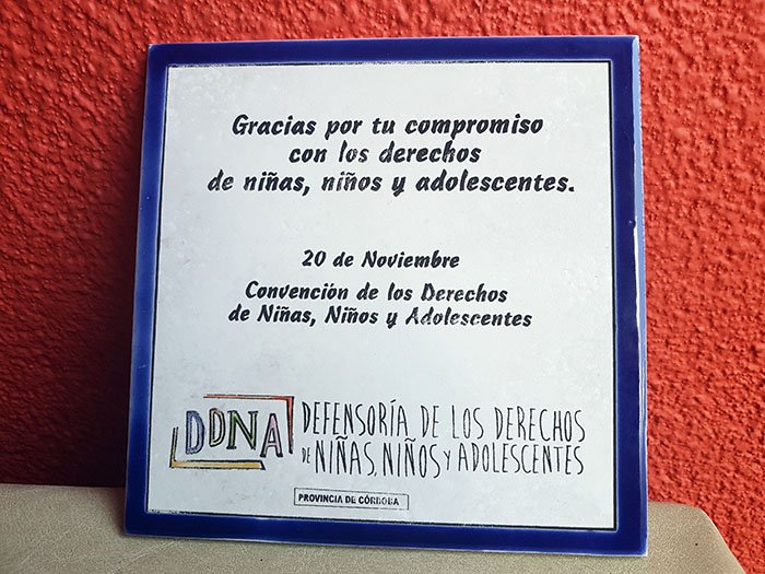 Reconocimiento al trabajo con niños