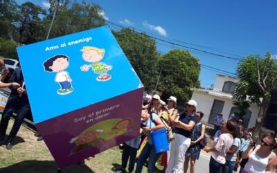 Inauguración del dado de la paz en Alta Gracia (Córdoba)